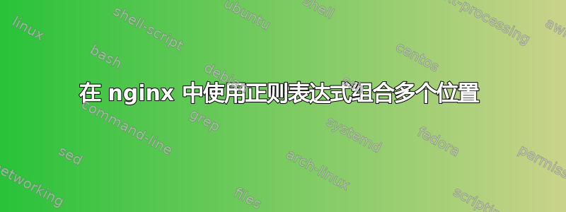 在 nginx 中使用正则表达式组合多个位置