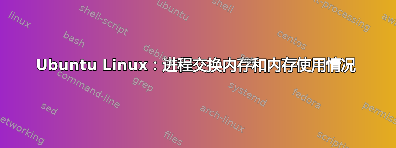 Ubuntu Linux：进程交换内存和内存使用情况