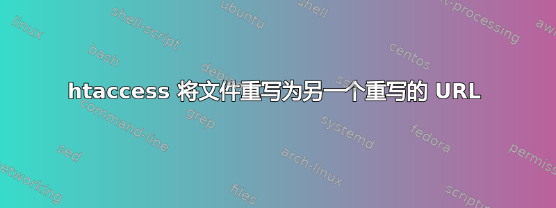 htaccess 将文件重写为另一个重写的 URL