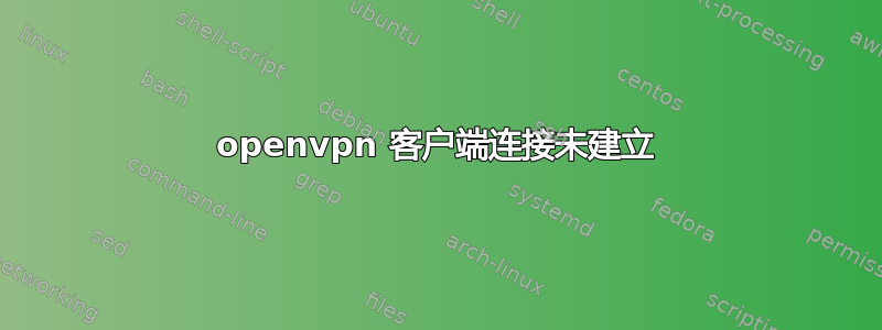 openvpn 客户端连接未建立