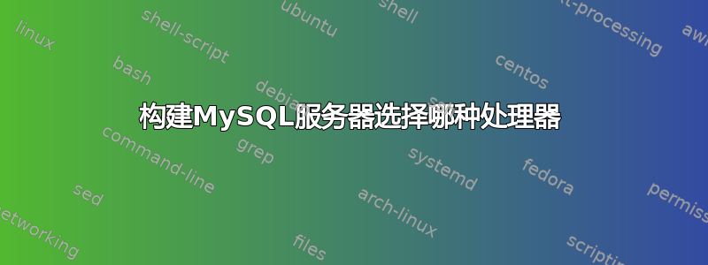 构建MySQL服务器选择哪种处理器