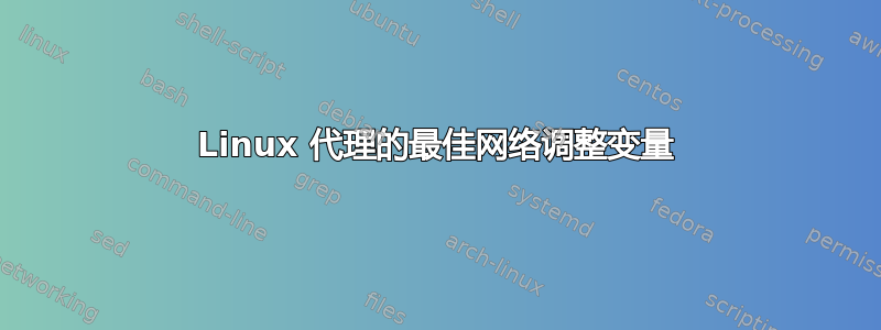 Linux 代理的最佳网络调整变量