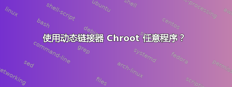 使用动态链接器 Chroot 任意程序？