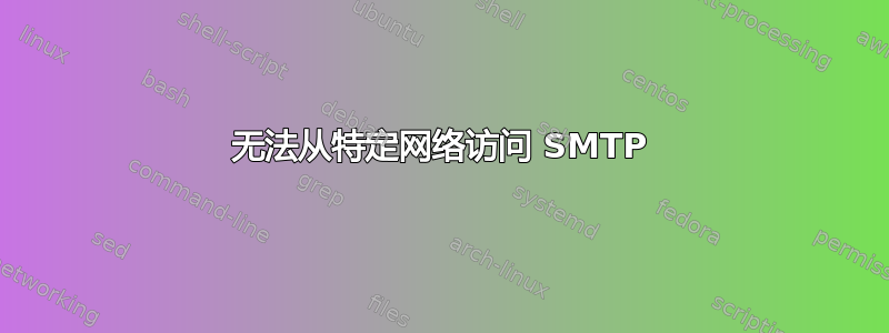 无法从特定网络访问 SMTP