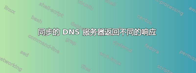 同步的 DNS 服务器返回不同的响应