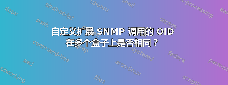 自定义扩展 SNMP 调用的 OID 在多个盒子上是否相同？