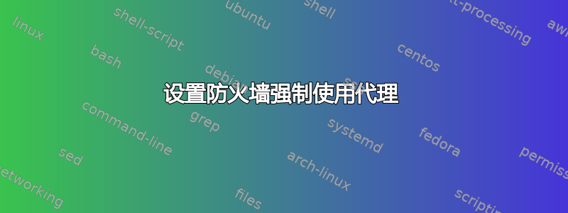 设置防火墙强制使用代理