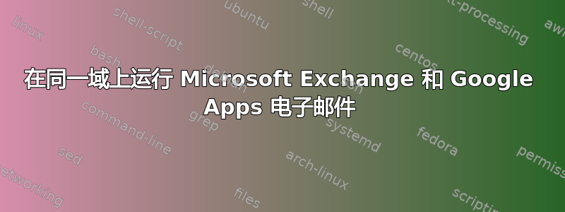 在同一域上运行 Microsoft Exchange 和 Google Apps 电子邮件