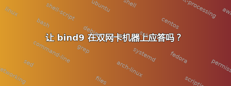 让 bind9 在双网卡机器上应答吗？