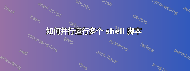 如何并行运行多个 shell 脚本