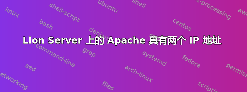 Lion Server 上的 Apache 具有两个 IP 地址