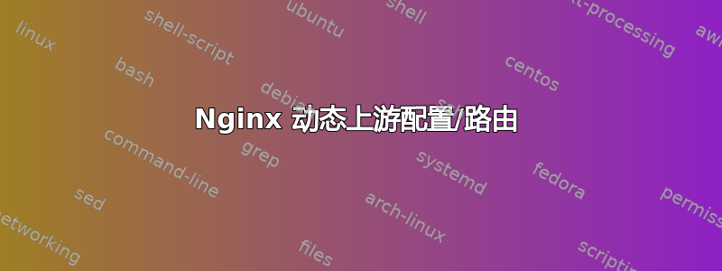 Nginx 动态上游配置/路由