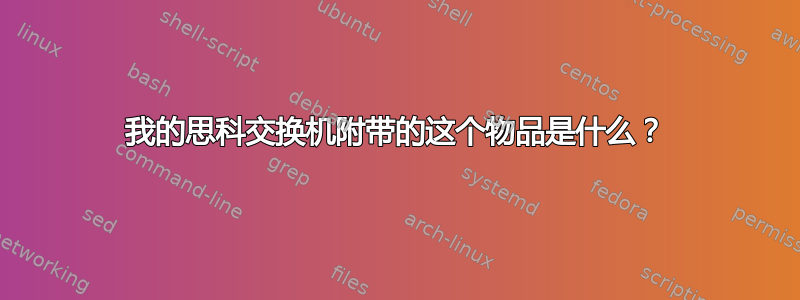 我的思科交换机附带的这个物品是什么？