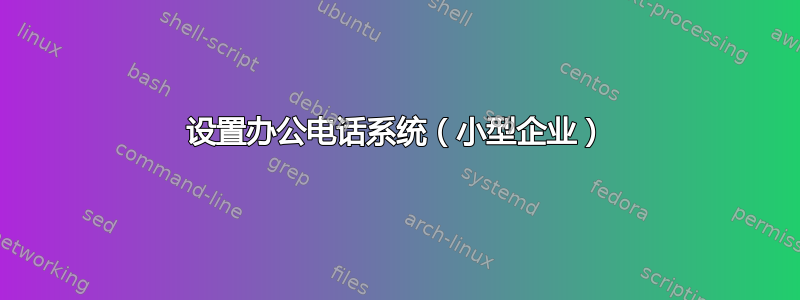 设置办公电话系统（小型企业）