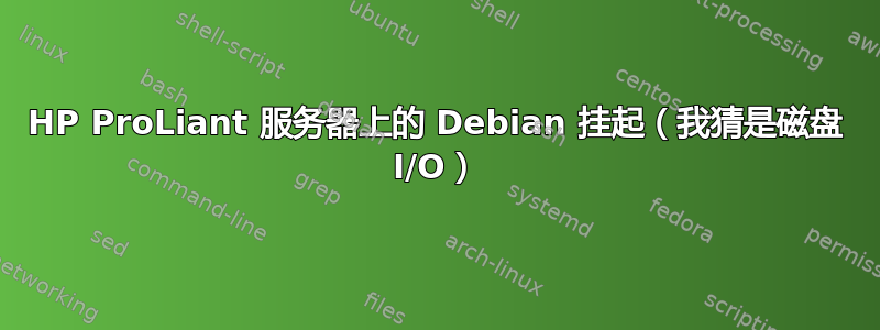 HP ProLiant 服务器上的 Debian 挂起（我猜是磁盘 I/O）