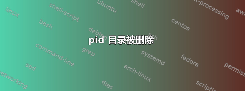 pid 目录被删除