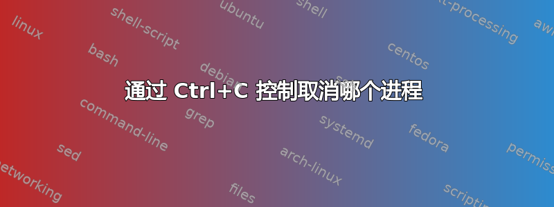 通过 Ctrl+C 控制取消哪个进程