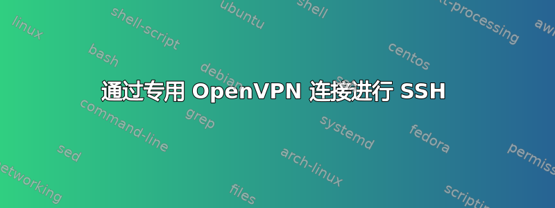 通过专用 OpenVPN 连接进行 SSH