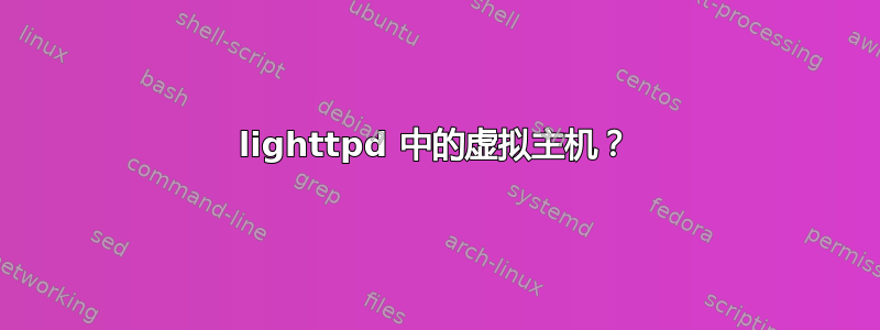 lighttpd 中的虚拟主机？