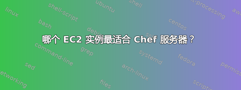 哪个 EC2 实例最适合 Chef 服务器？