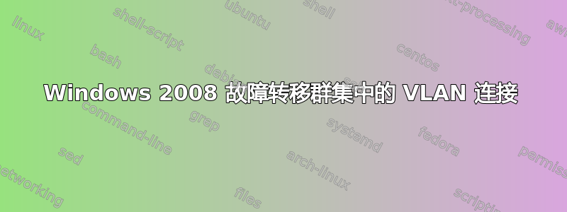 Windows 2008 故障转移群集中的 VLAN 连接