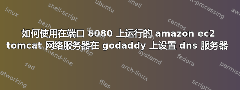 如何使用在端口 8080 上运行的 amazon ec2 tomcat 网络服务器在 godaddy 上设置 dns 服务器 