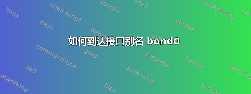 如何到达接口别名 bond0