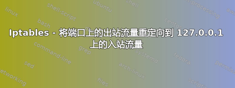 Iptables - 将端口上的出站流量重定向到 127.0.0.1 上的入站流量