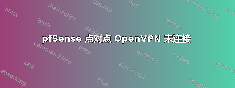 pfSense 点对点 OpenVPN 未连接