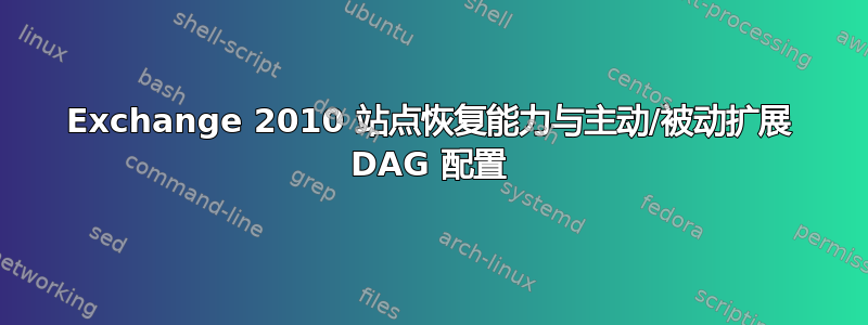 Exchange 2010 站点恢复能力与主动/被动扩展 DAG 配置