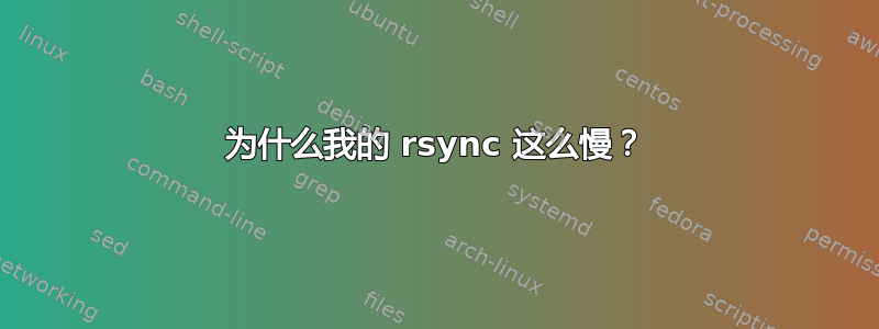 为什么我的 rsync 这么慢？