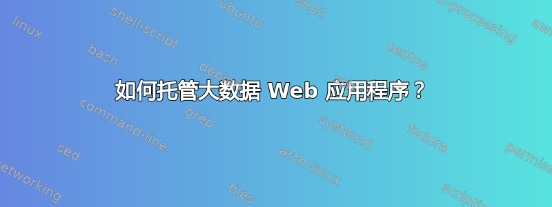 如何托管大数据 Web 应用程序？