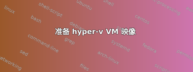 准备 hyper-v VM 映像