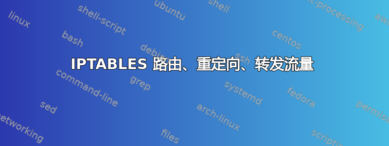 IPTABLES 路由、重定向、转发流量