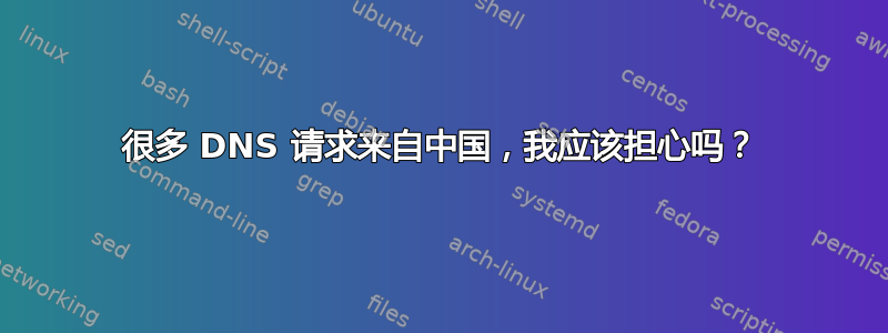 很多 DNS 请求来自中国，我应该担心吗？