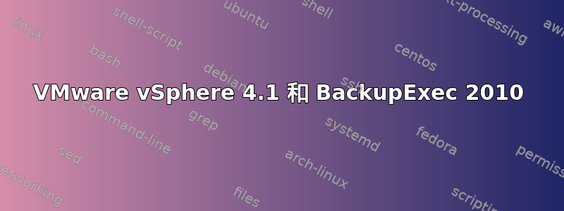 VMware vSphere 4.1 和 BackupExec 2010