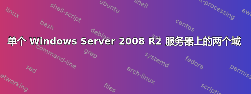 单个 Windows Server 2008 R2 服务器上的两个域