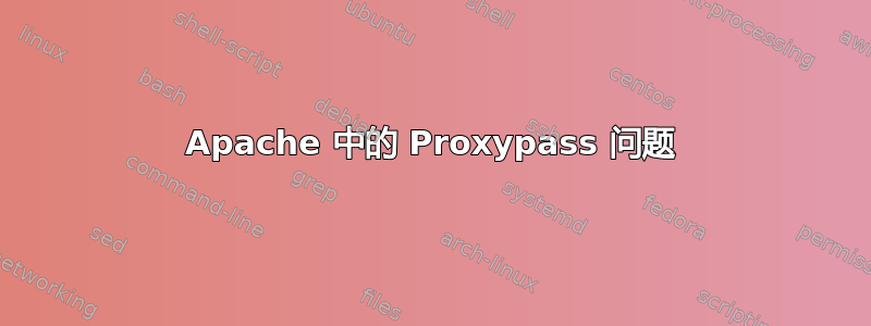 Apache 中的 Proxypass 问题