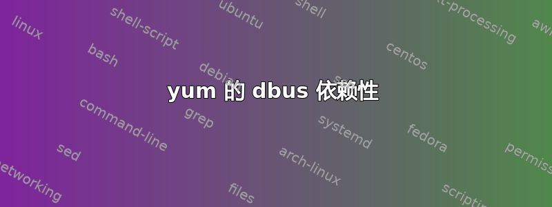 yum 的 dbus 依赖性