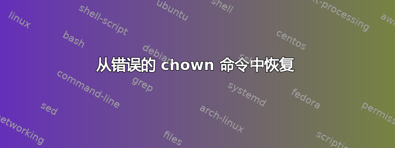 从错误的 chown 命令中恢复