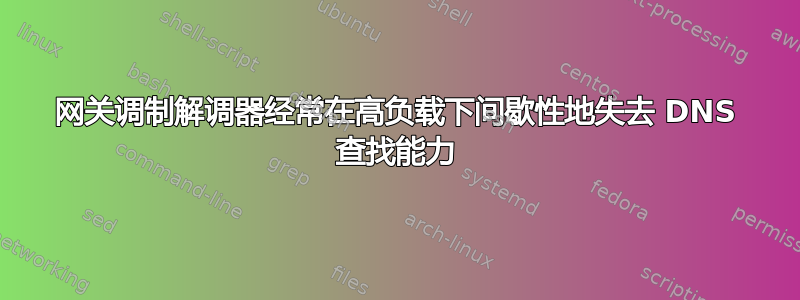 网关调制解调器经常在高负载下间歇性地失去 DNS 查找能力