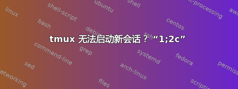 tmux 无法启动新会话？ “1;2c”