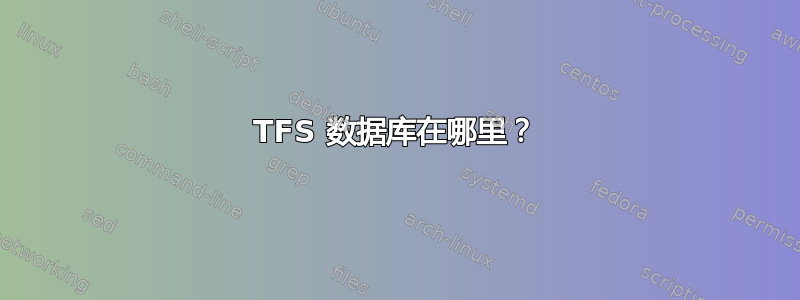 TFS 数据库在哪里？