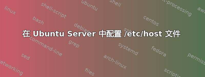 在 Ubuntu Server 中配置 /etc/host 文件