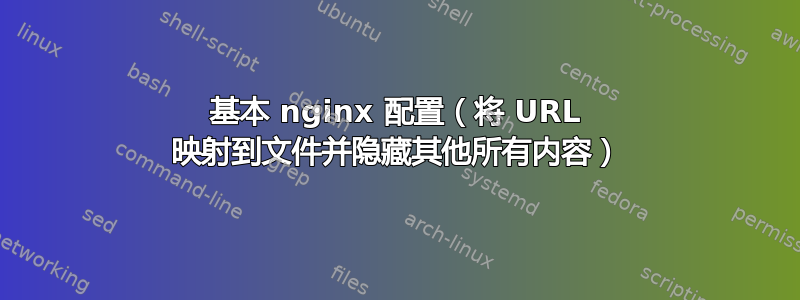 基本 nginx 配置（将 URL 映射到文件并隐藏其他所有内容）