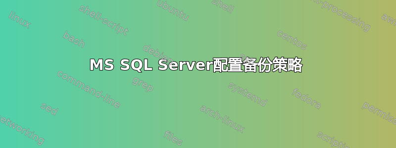 MS SQL Server配置备份策略