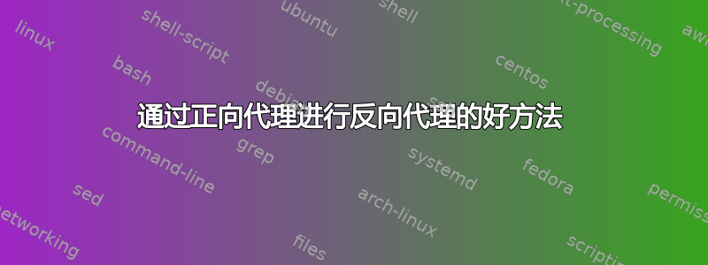 通过正向代理进行反向代理的好方法