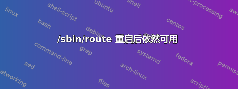 /sbin/route 重启后依然可用