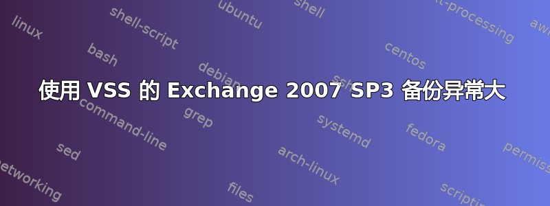 使用 VSS 的 Exchange 2007 SP3 备份异常大