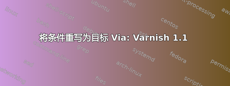 将条件重写为目标 V​​ia: Varnish 1.1